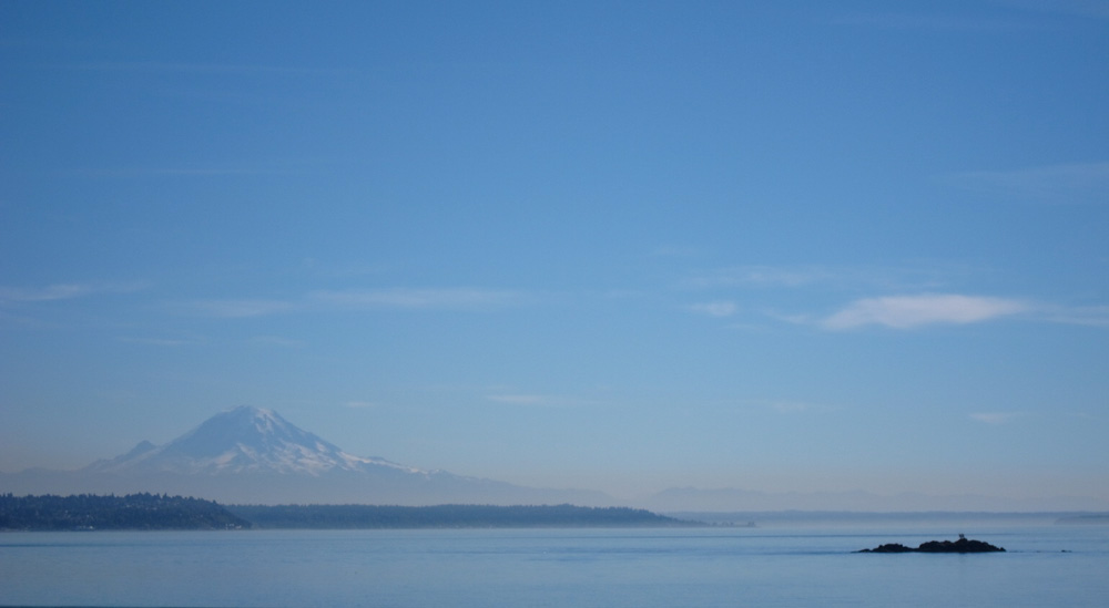 View of Mount Rainier from the ferry (Credit: Celia Her City)