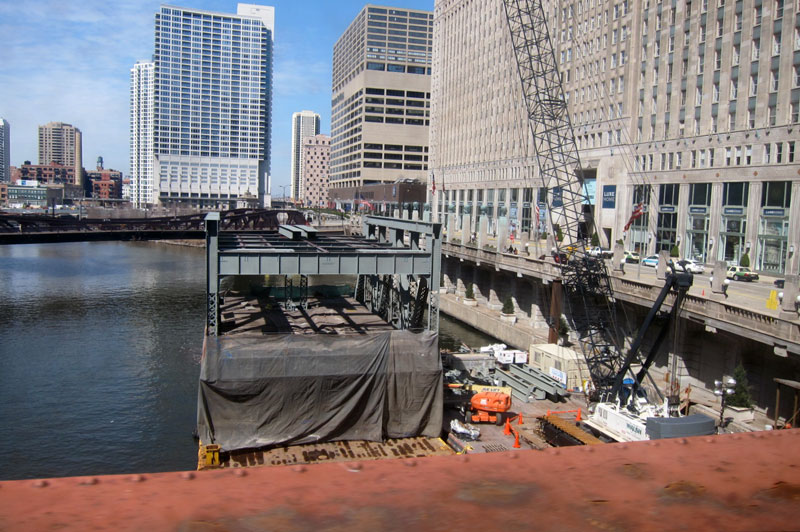 A replacement section of the Wells Street Bridge, Chicago © 2013 Celia Her City