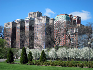 The old Conrad Hilton and the Blackstone Hotel (Chicago), © 2013 Celia Her City