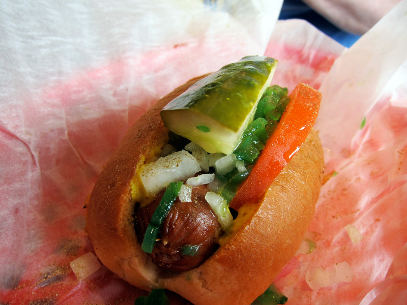 The hot dog at Nani's (Union Pier MI), © 2013 Celia Her City
