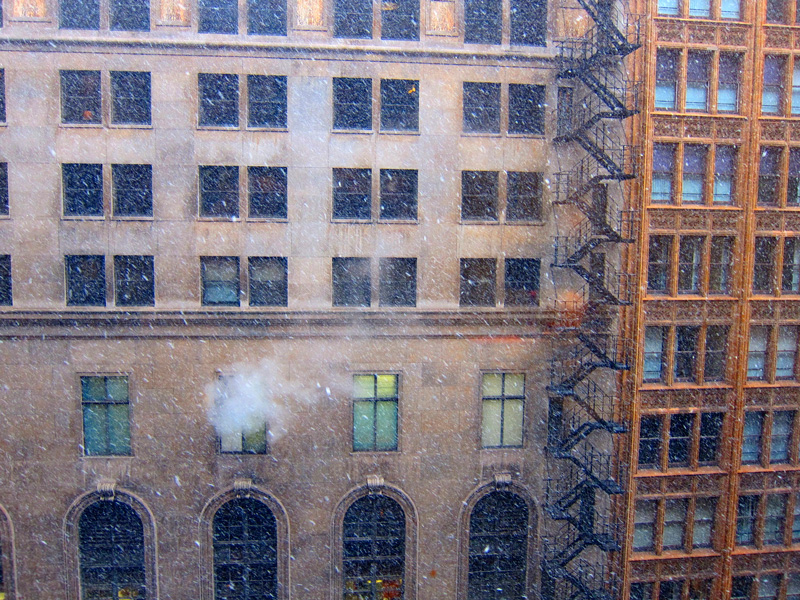 A memorable snow falls on Dearborn Street, © 2013 Celia Her City