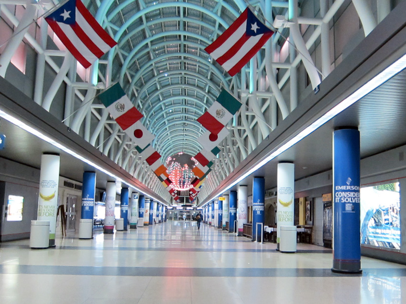 O'hare's Hall of Flags at 2am, © 2014 Celia Her City