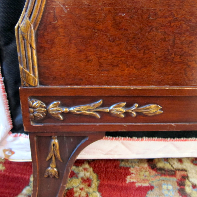 Antique bed (detail of foot-board), © 2014 Celia Her City