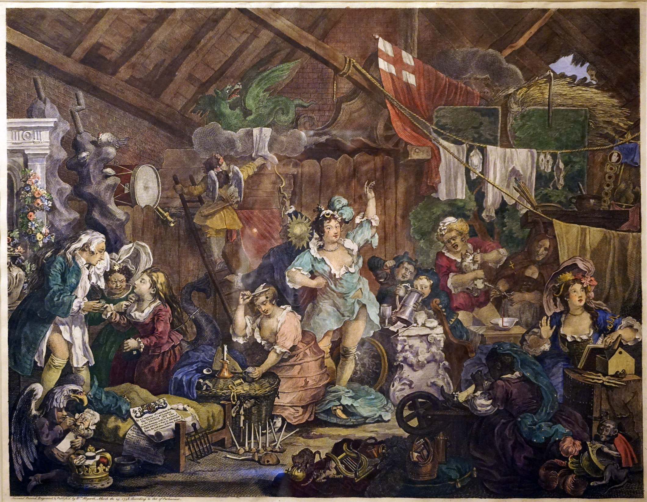 Hogarth's Strolling Actresses in a Barn